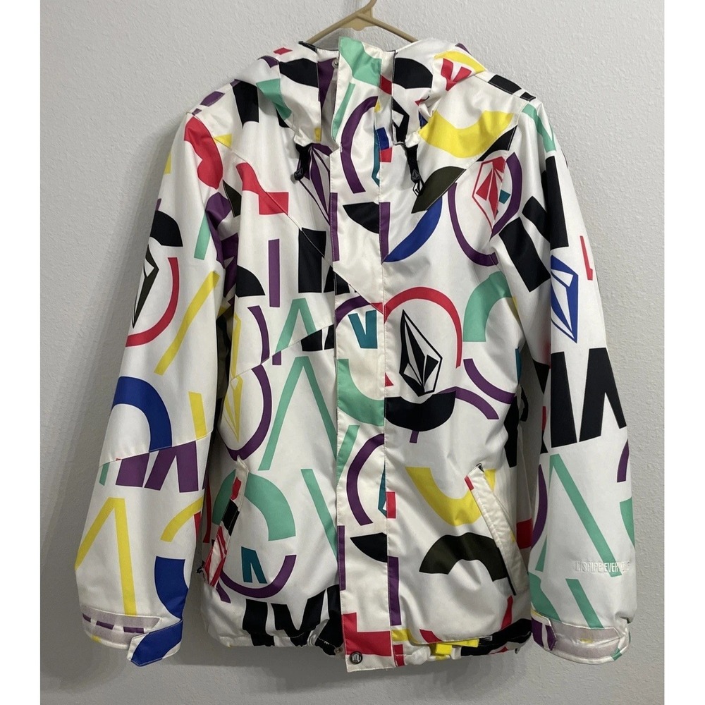 Volcom Snowboarding Jacket Mens Small Thermonite‎ VTG Y2K Bright Multi-Color